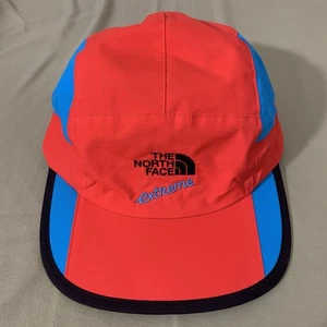 The North Face Extreme Five Panel Hat Trai Running Cap Fiery Red Adjustable Snap - Picture 1 of 11