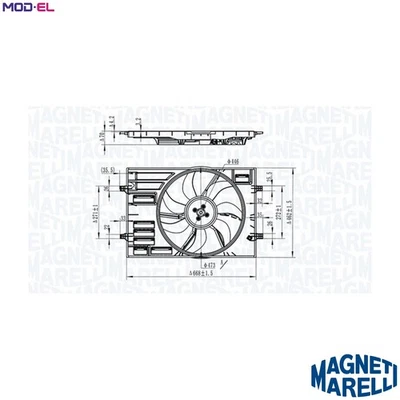 FAN ENGINE COOLING 069422828010 FOR SKODA KAROQ OCTAVIA/III/Combi SUPERB  VW - Image 1 of 4