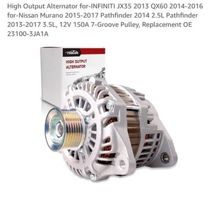 12V 150A Alternator for Infiniti JX35 2013 Qx60 Lester #11538 Replace23100-3JA1A - Picture 1 of 11
