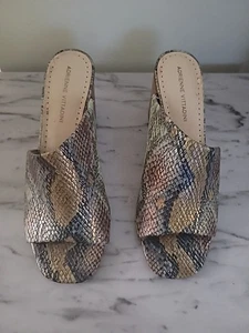 Adrienne Vittadini Multi Print offene Zehenpartie Sandalen, klobiger Absatz, Größe US Damen 8M - Bild 1 von 12