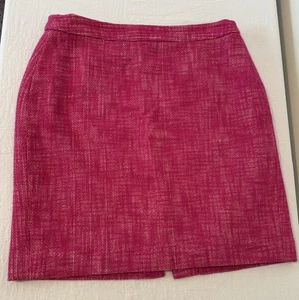 Falda Banana Republic Mujer Talla 14 Lápiz Rosa Tweed Forrada - Imagen 1 de 7