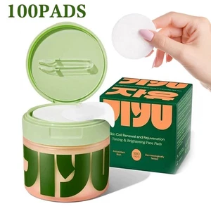Almohadillas tónicas Jiyu Korean Skincare antienvejecimiento 100 piezas, minimizadoras de manchas oscuras y arrugas - Imagen 1 de 16