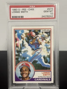 1983 O-PEE-CHEE #273 LONNIE SMITH CARDINALS PSA 10 - Picture 1 of 2