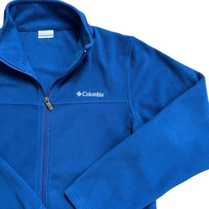Columbia Fleece Jacket Full Zip Women's Size L Blue Outdoor - Picture 1 of 8