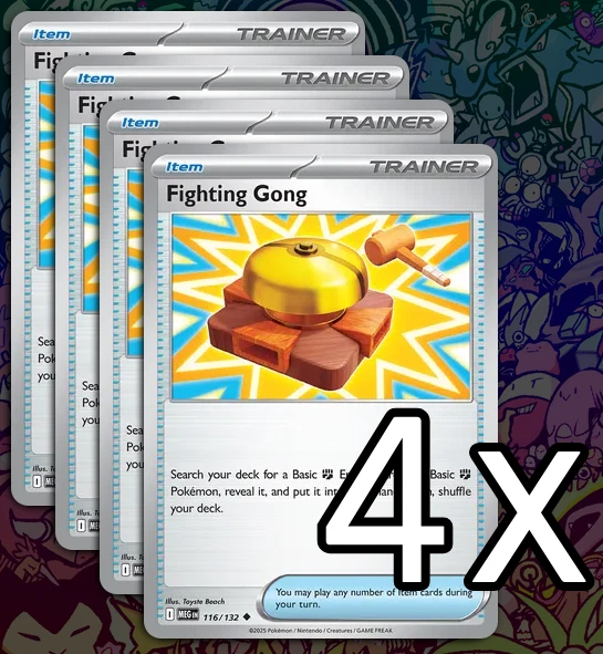 4x Fighting Gong 116/132 - ME01: Mega Evolution - Pokémon TCG - Image 1 of 1