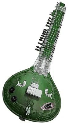 HAHAPA Sitar Eléctrico Ravi Shankar Estilo Tun Madera India con Bolsa Cuerdas Mizrab Foto 1 de 4