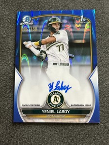 2023 Bowman Chrome Yeniel Laboy Auto Blue /150
