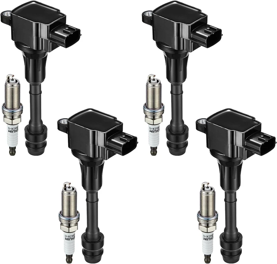 4 Ignition Coils Pack UF350 and Spark Plug For 2002-2006 Nissan Altima 2.5L l4 - Imagem 1 de 4