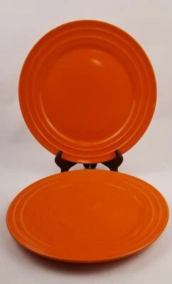 Juego de 2 platos de cena Rachel Ray naranja mandarina doble cresta 11" Foto 1 de 3