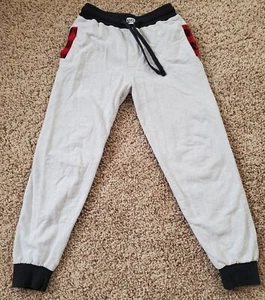 Lazy One Pajama Bottoms joggers Youth Size 12 Bear Cheeks gray and red plaid - Picture 1 of 2
