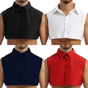 Blusa de cuello falso desmontable con cuello de dickey para hombre medias camisas imitación cuello falso - Imagen 1 de 48