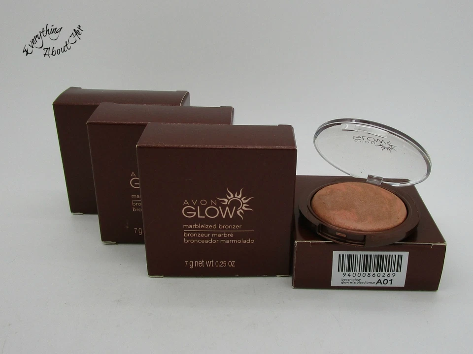 AVON Glow Marbleized Bronzer BEACH GLOW A01 - Lot of 4 - Image 1 of 1