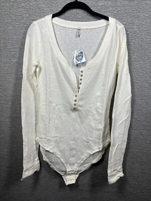 NEW Intimately Free People Dylan Thermal Bodysuit Ivory Size M - Image 1 of 4