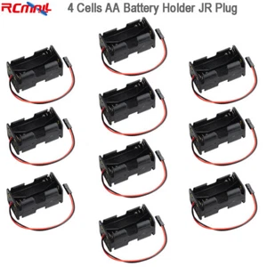 10pcs 4 Cell AA Battery Case Holder Box 6V JR Connector for RC Servo Tester - Picture 1 of 5