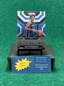 2022-23 Panini Prizm - Emergent Silver Prizm #25 Paolo Banchero (RC) - Foto 1 di 2