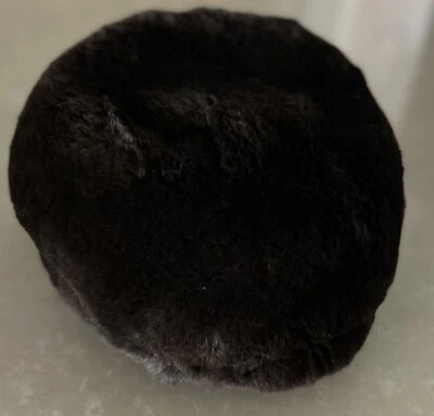 VTG Jordan Marsh Dark Brown Chocolate Faux Fur Pillbox Style Winter Cap Hat USA - Image 1 of 4