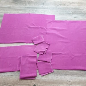 Purple Velour Fabric Scraps For Crafts Hobbies - Picture 1 of 7
