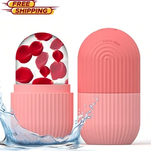 Ice Face Roller – Silicone Facial Massager for Puffiness, Glow & Skincare Unisex - Picture 1 of 23