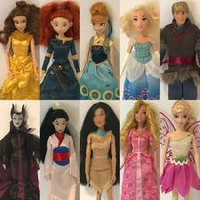 Disney Store Barbie Princess Prince Dolls Choice Jasmine Merida Elsa Kristoff