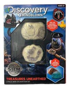 Discovery Mindblown Pirate 'Treasures Unearthed' 2 Pack Excavation Kit STEM NEW - Picture 1 of 3