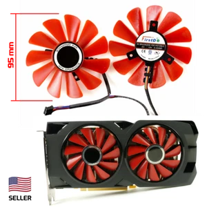 Pełny zestaw wentylatorów GPU 85mm XFX 570 RS 580 390X 285 Czerwony FDC10U12S9-C | Sprzedawca z USA, ... - Zdjęcie 1 z 3