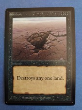 MTG BETA 1x nmt Magic the Gathering  BLACK deck SINKHOLE lt play VERY NICE RARE