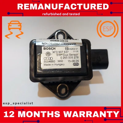 AUDI A4 B7, Audi A6 C6, sensor de velocidad de guiñada ESP 4F0907637 Foto 1 de 3