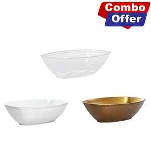80 oz Plastic Oval Luau Bowl For Parties & Weddings - Different Colors - Picture 1 of 16