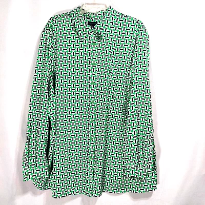 Blusa túnica The Limited feminina 2X com botões manga longa colarinho poliéster NOVA - Imagem 1 de 4