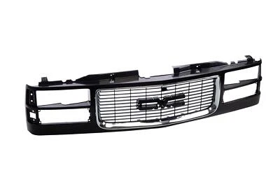 Black Grille w/Chrome Trim For 1994-2000 GMC C/K Pickup Sierra Suburban Yukon Foto 1 de 4