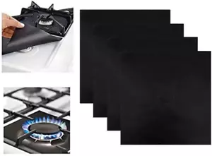 4 PACK Gas Range Stove Top Burner Protectors,0.2 MM Thickness Stove Top Covers - Picture 1 of 12