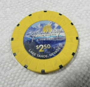 Crystal Bay Club Casino Lake Tahoe Nevada $2.50 Blackjack Chip - Picture 1 of 2
