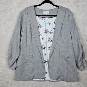 Blazer Skies Are blu donna XL a quadri aperto davanti classico carriera fiocco accademia - Foto 1 di 6