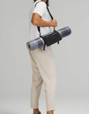 Lululemon Stow and Flow Mat Strap Bag Logo One-Size Black Crossbody OUT OF STOCK - Image 1 of 4