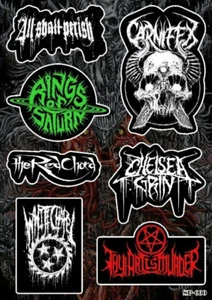 Paquete de pegatinas Deathcore - Whitechapel Rings Of Saturn Thy Art Is Murder Carnifex - Imagen 1 de 1