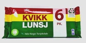 Freia Kvikk Lunsj Norwegian Chocolate 6 PACK chocolate bars FAST UK DELIVERY - Picture 1 of 1