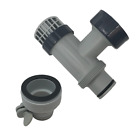 Intex 26341W Replacement For Pool Large Plunger Valve With Nut And Hose Adapter