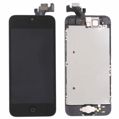 Black For iPhone 5 LCD Display Touch Screen Digitizer Replacement + Home Button - Image 1 of 4