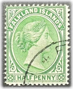 Falkland Islands - 1891-1902  - 1/2d Green - ULH - SG 16 - Picture 1 of 2