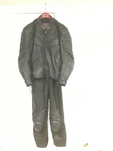 Leather 2 Piece Motor Cycle IXS Jacket 54 Trousers 52 - Picture 1 of 7