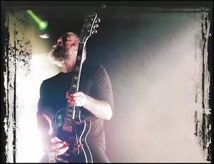 In Flames Bjorn Gelotte Epiphone Les Paul Custom guitar 8 x 11 pin-up photo - Picture 1 of 3