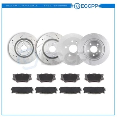 Ceramic Brake Pads And Rotors Front Rear For 2017 TOYOTA CAMRY SE SEDAN 4 DOOR 2 Foto 1 de 4