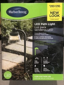 Portfolio Low Voltage Integrated LED Path Light 2.4-Watt, Black, Glass Shade - Picture 1 of 3