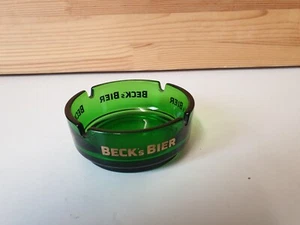 Beck's Bier - Green Glass Ashtray 4 Slot - Made in Germany 10 cm diameter - 4 cm - Bild 1 von 5