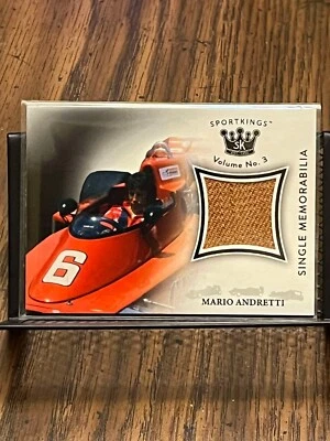 MARIO ANDRETTI 2022 SPORTKINGS FORMULA ONE HOF DRIVER WORN FIRESUIT PATCH RELIC! - Image 1 of 2