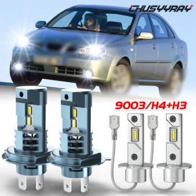 Kit de faros LED blancos de haz alto bajo luces antiniebla para Daewoo Nubira 1999 2000-2002 Foto 1 de 4