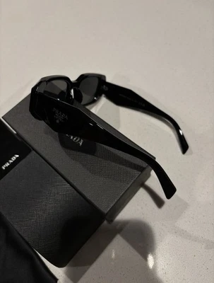 Prada PR17WS Sunglasses 49mm – Black Frame & Lens + Free Shipping - Image 1 of 4