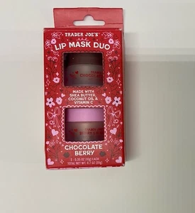 Trader Joe’s Lip Mask Duo Shea Butter Coconut Oil Chocolate Berry/New - Picture 1 of 2
