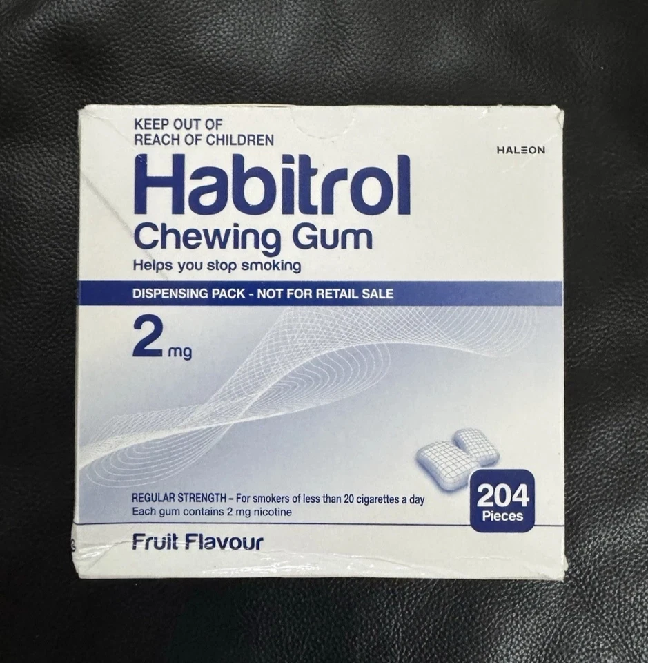 4 Cajas Habitrol Goma Nicotina 2mg Sabor Fruta 4 x 204 Piezas ~ Exp 03/2027 Foto 1 de 1