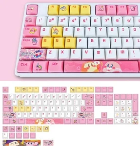 Pink XDA Keycaps for MX Switches Cute Japanese Anime Mechanical Gaming - Picture 1 of 6